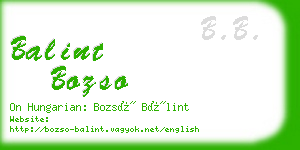 balint bozso business card